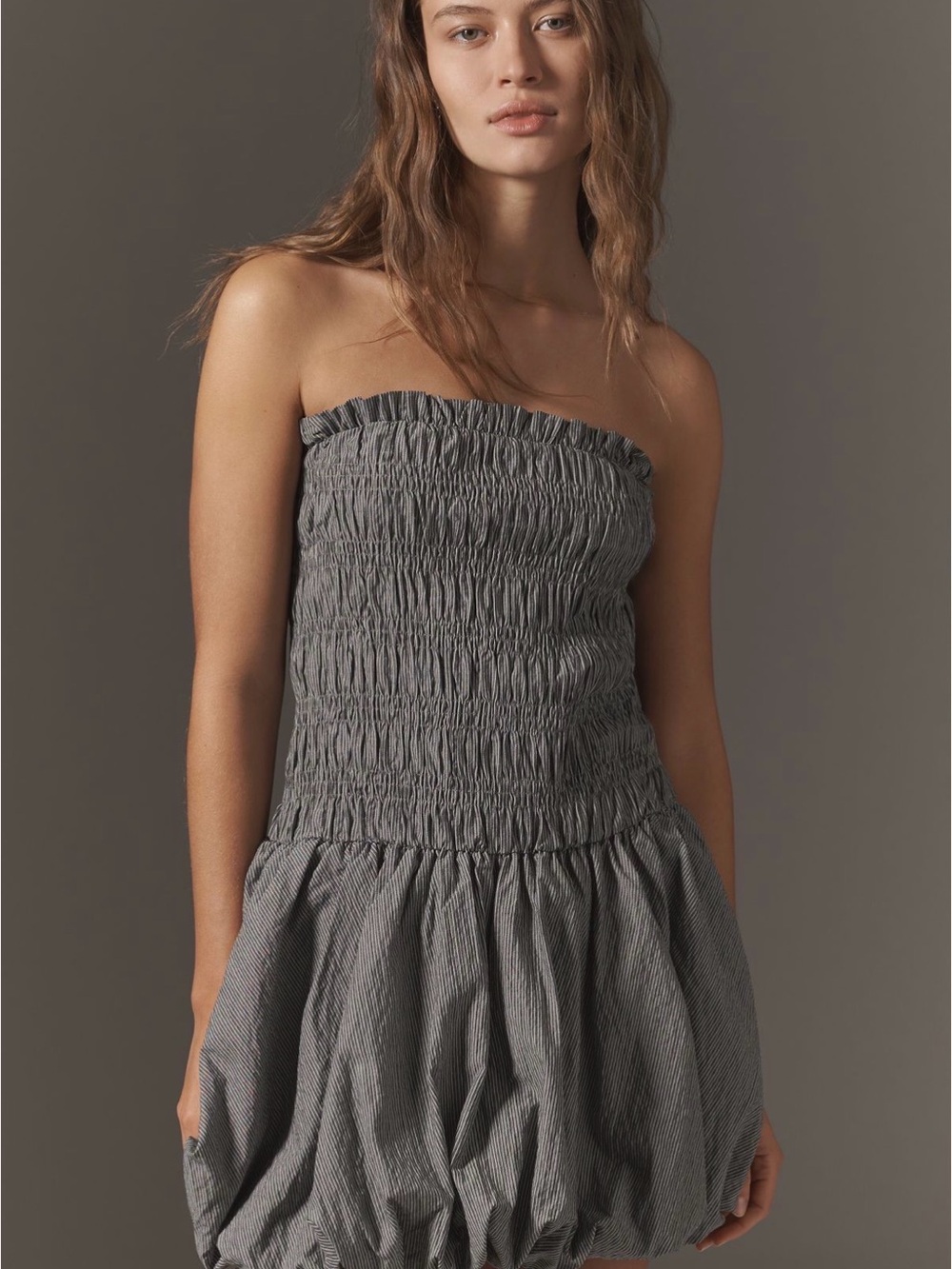 NWT Anthropologie Smocked Strapless Mini Dress